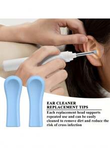 Silicone Ear Spoon Replacement Tips, Universal Wax Removal Spoon, Reusable And Washable, 3.73 X 0.3 Cm, No Electricity Or Batteries Required