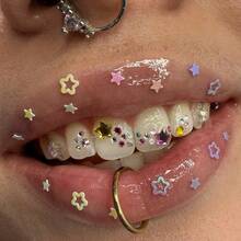 30 件蝴蝶和心形牙齿首饰套件，优雅的 DIY 套装，无需胶水，适合女性派对、毕业典礼、舞会（不含胶水） - 30PC炫彩 - 查看 4