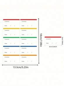 100pcs, Coloured Freezer Labels Food Storage Labels Stickers, Fridge Stickers Removable For Food Containers, Freezer Meal Tags For Kitchen Organization, Back To School, School Supplies, School, Aesthetic School Supplies, Stationary