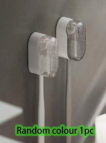 Bathroom Toothbrush Holder For Home Use, Wall-Mounted Minimalist Dustproof Toothbrush Hanger Without Drilling, With Automatic Closing Cover,Toothbrush Storage Shelf,Simple Portable Organiser For Bathroom,Dustproof Toothbrush Organiser With Cover