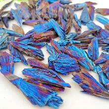 1 pieza Aura Piedra mineral de turmalina natural en bruto con clúster de plumas de colores arcoíris