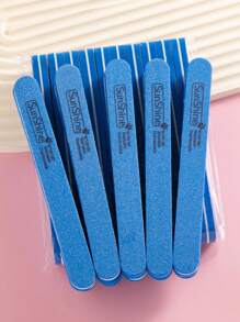 5/10pcs Oblong Shape Nail File Manicure Set 0.47 Inch Thick Nail Files For Gel Nails Sponge Washable Double Sided 100/180 Sanding Buffing File