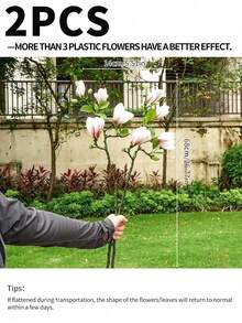 1pc/2pcs/4pcs Artificial Magnolia Bud Decor, Plastic Fake Flower Bouquet For Indoor/Outdoor Home Decor, Living Room, Bedroom, Cabinet, Backyard, Office, Restaurant, Hotel, And Various Party & Anniversary Scenes. For Better Effect, We Recommend Purchasing Multiple Pieces To Create A Nice Arrangement. - Magnolia Buds-pink - View 12