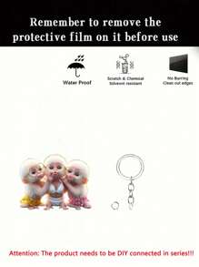 3 Stück Hip-Hop Affe, 2D Acryl Anhänger, sehr cooles Design, kann als multifunktionaler Schlüsselanhänger, Dekorationszubehör, Innenraum-Hängedekoration und DIY Rucksack-Anhänger verwendet werden, perfekt, ohne Batterie erforderlich [Das Produkt muss manuell installiert werden.] Halloween Zubehör Lehrertag Weihnachtsgeschenkideen Taschenzubehör Ausweishalter Autozubehör Taschenanhänger