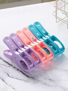 12-1pc Beach Towel Clips, Plastic Beach Towel Clips, Clothespins, Windproof Clothespins, Large Cute Windproof Clothespins, Plastic Quilt Clips, Use These Brightly Colored Heavy-Duty Beach Towel Clips To Secure Your Beach Towels! Windproof And Seamless Sheet Socks Holder Clips, Suitable For Home Use And Travel