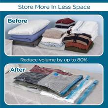 3pcs Thick Vacuum Compression Bag Set, Transparent Quilt Vacuum Bags, Storage Bags, Household Clothes Storage And Organization Bags - Vacuum Compression Bags, Vacuum Storage Bags, Vacuum Suction Bags, Vacuum Storage Bags - Moisture-Proof, Mildew-Proof, Dust-Proof Compression Bags, Space-Saving Storage Bags - Thick Vacuum Compression Bags, PE+PA Composite Compression Bags, Transparent Visible Compression Bags - Rental Storage Essential, Seasonal Clothing Storage Bags - Multicolor - View 5