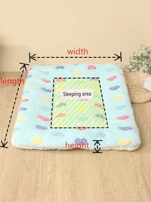 Polyester Material, Cute Design, Breathable, Washable, Thickened Pet Bed Mat, Suitable For Small And Medium Cats And Dogs For Year-Round Use (Suitable For Dogs As Happy As Teddy Bears, Not Suitable For Large Dogs) - Multicolor - View 4