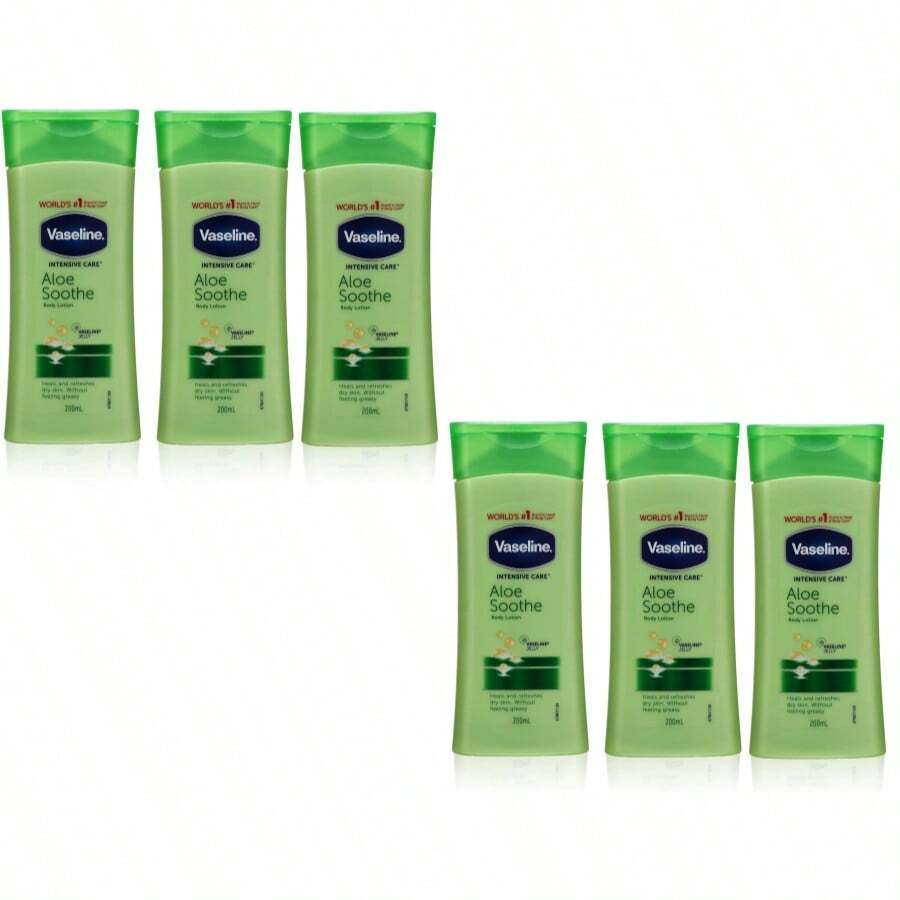 Vaseline Intensive Care Aloe Fresh Hydrating Body Lotion 200 Ml Pack Of 6