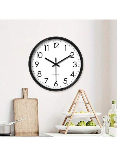 Inch Plastic Round Wand Clock, Battery Operated Quiet Non Ticking Analog Living Room, Bedroom, Home Classic Ho hold Art Kitchen, Office (Batteries Not Included) Room Klok Bedroom Dormitory Back To School Surprise Supplies view 5