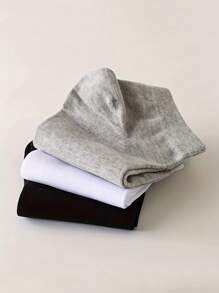 5 Pares de Meias Tornozelo Respiráveis e de Secagem Rápida para Homens e Mulheres, Adequadas para Corrida, Esportes e Uso Casual - Poliéster Leve, Adequado para Todas as Estações, Lavável em Máquina (Cinza/Branco/Preto)