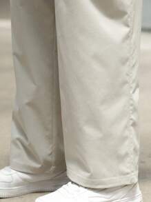 1 pieza Pantalones de estilo casual minimalista y de vanguardia, de corte holgado con pliegue simple y cintura semielástica, aptos para ocasiones como Día de Acción de Gracias, Día de San Valentín, Navidad, Día del Maestro, Carnaval, Pascua, Ramadán, Año Nuevo, Día de la Independencia, Día del Trabajo, Eid al-Fitr, Día de San Patricio, Año Nuevo Chino, Día del Padre