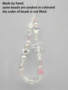 1pc Acrylic Bow Phone Chain With CCD Camera Charm, Keychain, Phone Case Accessory, Phone Lanyard Gifts For Mother, Family, Friends, Birthday, Holiday Phone Charm - Multicolor - View 8