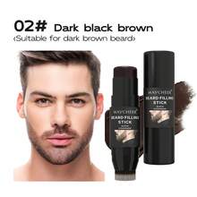 二合一防水胡须填充棒，带刷子和造型工具