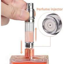 Vaporizador de perfume AE00PK con estilo de diamante con brillo, botella de perfume rellenable, portátil y a prueba de fugas, apto para mujeres y hombres, para viajes y regalos, de 5ml, color rosa brillante