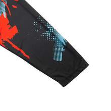 TELEYI 长袖速降骑行服 100% 涤纶 骑行山地车速降衫 自行车竞赛服 - 黑與白 - 查看 6