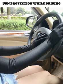 Manches de bras pour fêtes, mariages, événements et rassemblements. Gants de cyclisme et de conduite longue style haute élasticité en spandex pour femme, avec protection solaire. Le tissu est respirant, agréable pour la peau et résistant à l'effilochage.