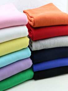 1pc Solid Color Plain Twill Polyester Fabric, For DIY Sewing, Quilting, Crafts, Clothing, Bedding, Tablecloth