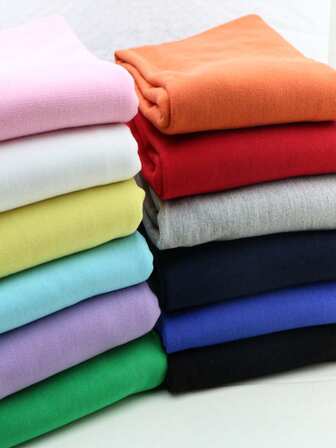 1pc Solid Color Plain Twill Polyester Fabric, For DIY Sewing, Quilting, Crafts, Clothing, Bedding, Tablecloth