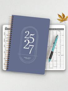 BUBU 2025 Miesięczny Planer/Kalendarz - Miesięczny i Tygodniowy Planer Od Styczeń 2025 Do Grudnia 2025, Spirala Planner Notebook Z Zadaniami Do Zrobienia, Celami, Notatkami, Artykułami Powrót Do Szkoły