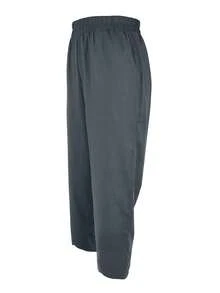 Women Plain Pocket Wrap Hem Tapered Casual Pants - Grey - View 4