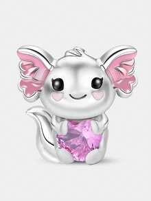 1 PC S925 Sterling Silver Delicate And Colourful Animals Beads Pendant Charm Pendant Ball Suitable For Bracelets DIY Women's Jewelry - Silver - View 16