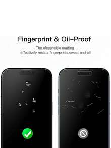 5片装钢化玻璃屏幕保护膜，兼容 11/13/15 Pro Max、16 Pro Max、16 Plus、16、6、7、8及类似型号，透明全覆盖屏幕保护膜，有效保护屏幕 - 無色 - 查看 4