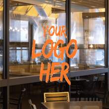 1 Stück benutzerdefinierte Vinyl-Geschäftsunternehmen Glasaufkleber - Personalisierter rechteckiger HD-Logo-Fensteraufkleber, wasserbeständig & UV-beständig, perfekt für Geschäftswerbung und Markenförderung, Werbe-Fensteraufkleber | Moderner Fensteraufkleber | Vinyl-Fensterfolie, Fensteraufkleber