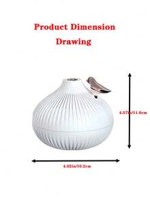 Lark Mini Humidifier. Portable Air Humidifier With USB For Bedroom, Desk, Plants & Baby Nursery. Moon Lamp, Ultrasonic, Silent & Auto Shut-Off 330ml - trắng - Xem 8