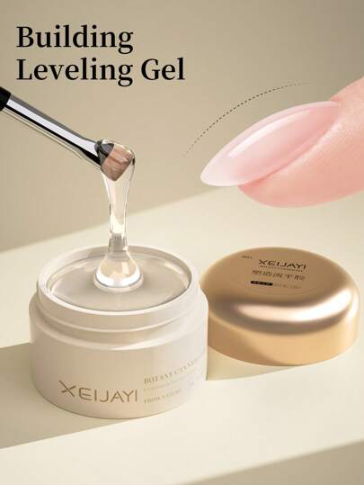 XEIJAYI 1 件 15 克定型平整底漆橡胶面漆适用于指甲，持久透明橡胶底漆 LED UV 强化指甲高光泽面漆凝胶指甲油