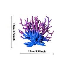 1Pc Fish Tank Accessories,Colourful New Micro Landscape Simulation Mini Coral Blue Artificial Fake Coral Undersea Fish Tank Decorations Gifts,Aquarium Decor - A - View 7