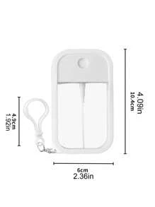 1pc Card Spray Bottle With Customizable Name 50ml Silicone Sleeve Alcohol Disinfection Liquid Perfume Square Oral Spray Bottle Cosmetics Sub-Bottle Simple Portable Travel Sub-Bottle