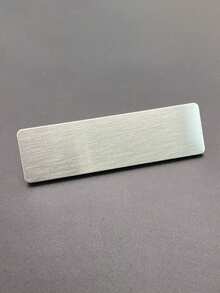 1pc Customized Engraved Stainless Steel Brushed Name Tag, Company Work ID Badge With Magnetic Clasp, Colorful, Cute, Adorable, Funny, Kawaii, Y2K, Stylish, Unisex, Casual, Custom, Personalized, Unique, Customized, Ideal Gifts For Him, Ideal Gifts For Her, Her, Boyfriend, Girlfriend, Family, Friends, Delicate Romance, Winter Grace,New Year Glamour