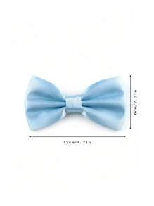 1 pièce Nœud papillon polyvalent de couleur unie pour hommes, convenant pour un usage quotidien, des mariages, des fêtes et des activités professionnelles