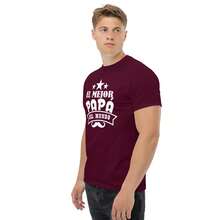 Regalo para papá. Playera "El mejor Papá del mundo" Dia del padre. Playera para papá. Regalo para papá. Playera para abuelo. Regalo para abuelo - Burdeos - Ver 3