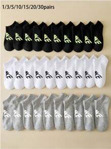 9 Pairs Black, White, Grey Neutral Color Breathable Moisture-Wicking Casual Ankle Socks