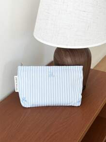 Draagbare make-uptas | Cosmeticatas | Reistas | Grote cosmetische make-uptas met strip voor meisjes | Leuke opbergtas | Cadeaus voor tienermeisjes | Zomerse make-uptas voor vrouwen | Cosmetische tas in Franse stijl | Vintage make-up organizer | Reistoilettas voor make-upkwasten, huidverzorging en gelnagellak - Perfect cadeau voor meisjes, vriendinnen, verjaardagen, bruiloften, feesten en Moederdag, Make-upbenodigdheden, Make-uptools, Opbergtas | Reisbenodigdheden