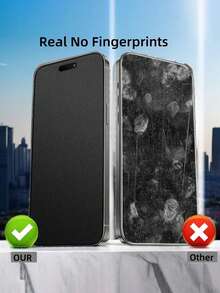 2pcs 9H Ceramic Matte Anti-Spy Screen Protector Film Compatible With IPhone 16 Pro Max/15/14/13/12/XR/X/XS, Durable Matte Anti-Spy Screen Protector, Ultra-Thin Non-Glass Material, Soft Film, Suitable For Anti-Spy Screen Protection - Black - View 3