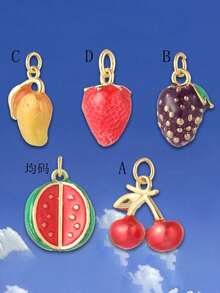 1pc Copper Plated Zirconia Stone DIY Pendant, Suitable For Necklace, Bracelet, Earring - Yellow Gold - View 8