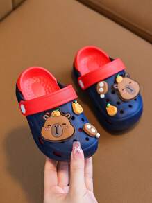 1 par de chanclas de playa de verano para niños, sandalias antideslizantes para niños y niñas, diseño ligero y transpirable, apropiadas para el verano