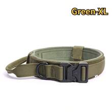 [Collier anti-éclatement pour chien tactique militaire] Collier pour animaux de compagnie + Collier tactique + Bandoulière de dressage extérieure ajustable anti-éclatement, sans frottement, sans blessure, tissu renforcé, convient aux grands chiens + Design ajustable + Bords arrondis pour prévenir les blessures en cas d'éclatement soudain (pour le dressage des chiens de taille moyenne/grande)