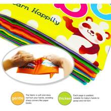 0-3 Years Old Baby Three-Dimensional Cloth Book With Bright Colors, English Letters, Numbers, Colors And Graphics, Cognitive Enlightenment Educational Toys, Baby Early Education Toys, Tear-Resistant Paper With Sound