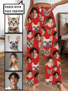 Printstory Customized Women's Pajamas, Personalizable With Any Pattern, Suitable As A Unique Gift For Family And Friends, Perfect For Holiday Parties - Burgundy - View 1