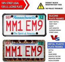Aootf License Plate Protector- Clear Novelty Number Plate Cover With Silicone Car Tag Frame, Unbreakable Cover To Protect Front Or Back License Plate With Screws,Caps