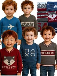 Kit 3 Suéter Masculino Variadas Modelo Infantil Menino Agasalho