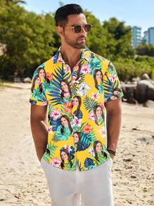 Custom Summer Hawaiian Shirts, Personalized With Stylized Portraits Of Men, Women, Children, Pets, Cartoons, Holiday Themes - Fun And Interesting Shirts Ornamental,Dawg Stylish,Fashion,Hipster,Contracted,Easy Costume,Modest Fashion,Minimal Chic,Casual Custom,Unique,Personalized Ideal Gifts For Him Family,Boyfriend,Friends,Children
