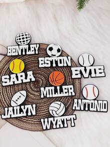 1 peça pingente personalizado esportivo com tema esportivo, pingente Bogg, pingente esportivo personalizado, placa de identificação para jogador esportivo, pingente Bogg - Multicolorido - Ver 7