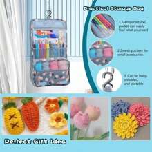 130 Pcs Crochet Hooks Set,Full Size Crochet Hook, Crochet Yarns Kit, Accessories Kit Crochet Hooks, Knitting Accessories Tools With Case, Crochet Kits For Beginners Adults