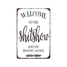 1pc, Vintage Metal Tin Sign - Welcome To The Show - Perfect For Cafes, Bars, Homes, And Farmhouses - 8x12 (20cm30cm)