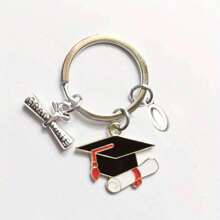 Llavero colgante de aleación de graduación de doctorado, regalo de graduación de bachiller, regalo de último año de secundaria, accesorio de coche, dije para bolso, recuerdo escolar