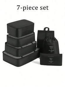 1/7pcs Set Travel Luggage Organizer Bags, Packing Cubes For Clothes, Underwear, Shoes, Cosmetics, Accessories Storage, Suitable For Travel, Beach, Back To School, Holiday Gifts - Multicolor - View 15